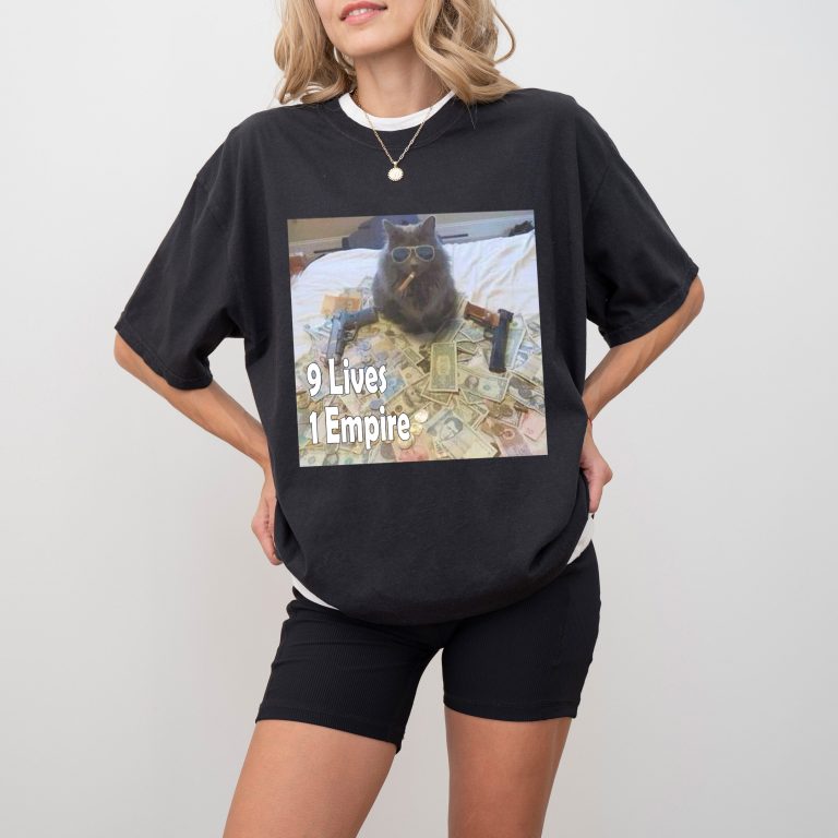 9 lives 1 Empire Funny Cat T-shirt
