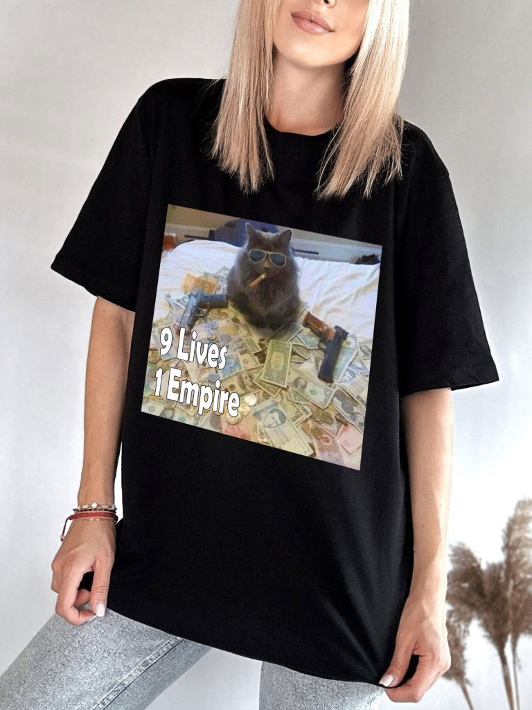 9 lives 1 Empire Funny Cat T-shirt