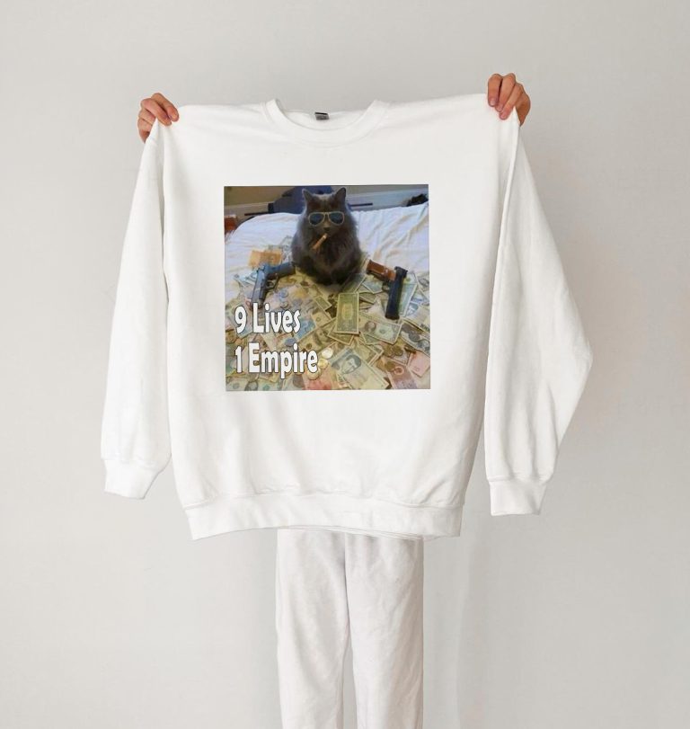 9 lives 1 Empire Funny Cat T-shirt