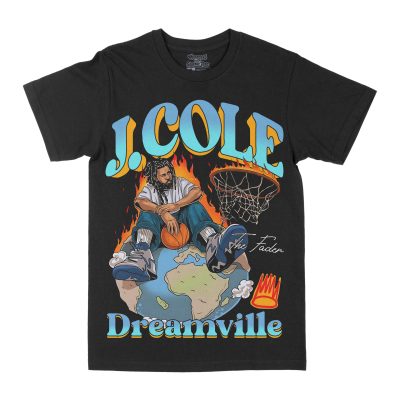 J. Cole "Dreamville World" Graphic Tee, Rap T-shirt, Hip-hop Style