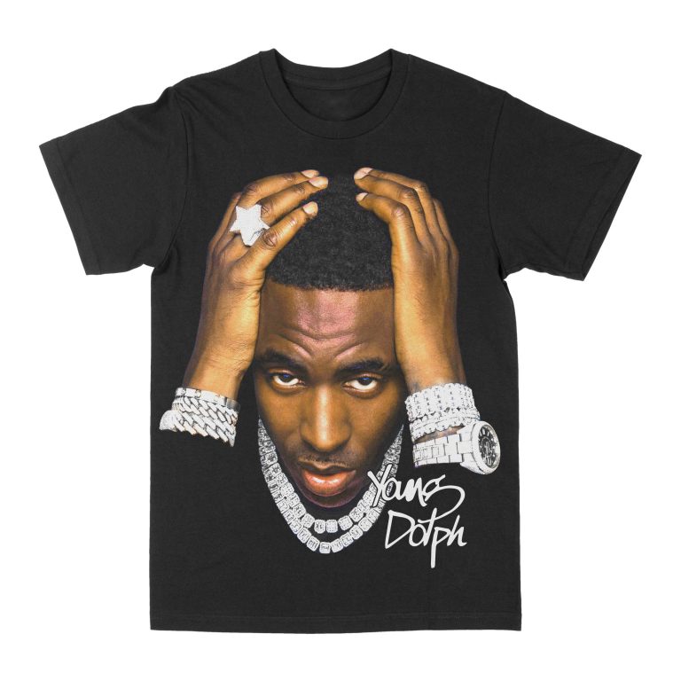Young Dolph "Big Face" Graphic Tee, Rap T-shirt, Hip-hop Style