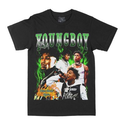 NBA Youngboy Green Graphic Tee, Rap T-shirt, Hip-hop Style