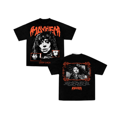 DOUBLE TEE LADY GAGA, Pop Music T-shirt, Fan Merch