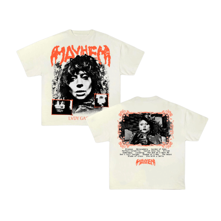 DOUBLE TEE LADY GAGA, Pop Music T-shirt, Fan Merch