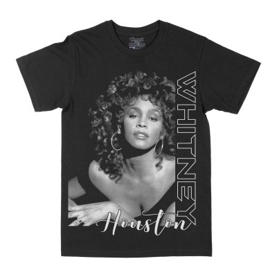 Whitney Houston Black Graphic Tee, Pop Music T-shirt, Fan Merch