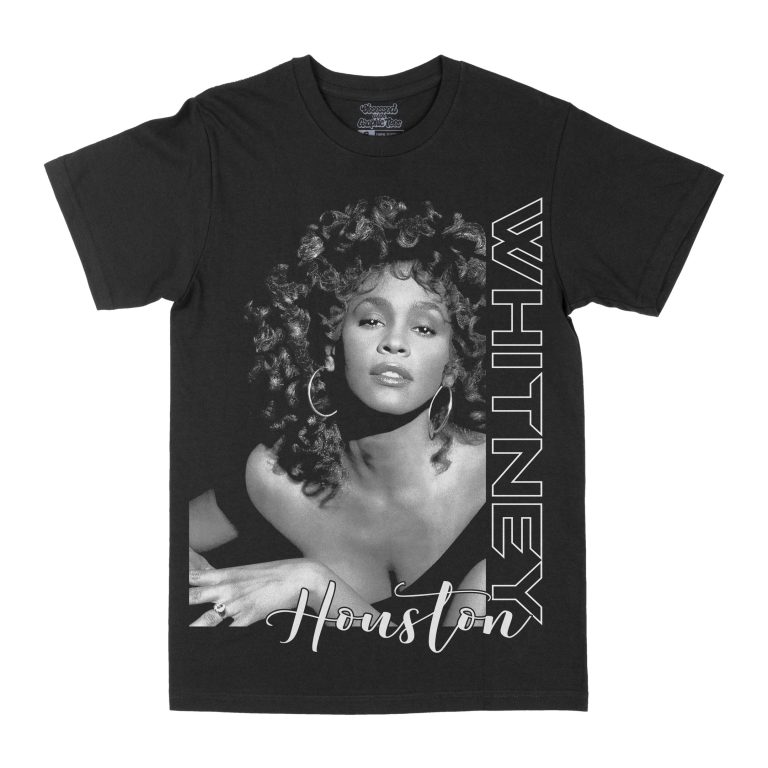 Whitney Houston Black Graphic Tee, Pop Music T-shirt, Fan Merch
