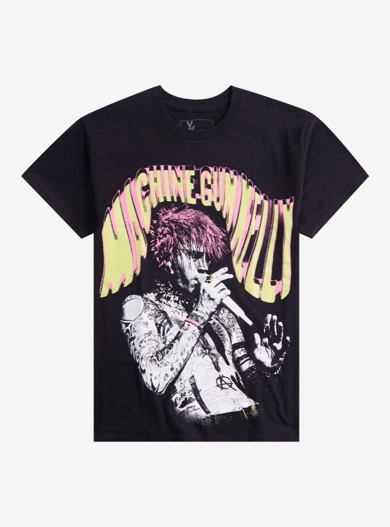 Machine Gun Kelly Pink Hair Portrait T-Shirt, Rock Music T-shirt, Fan Merch