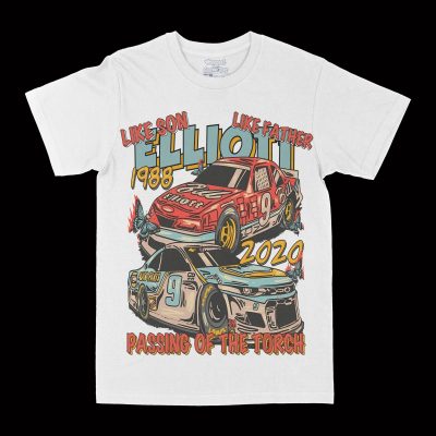 Elliott "Like Father, Like Son" Graphic Tee, Racing T-shirt, Sport T-shirt