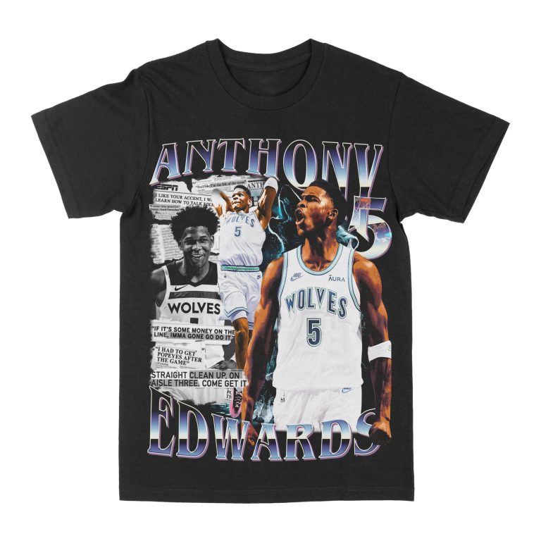 Anthony Edwards "Newspaper" Graphic Tee, Basketball T-shirt, Sport T-shirt