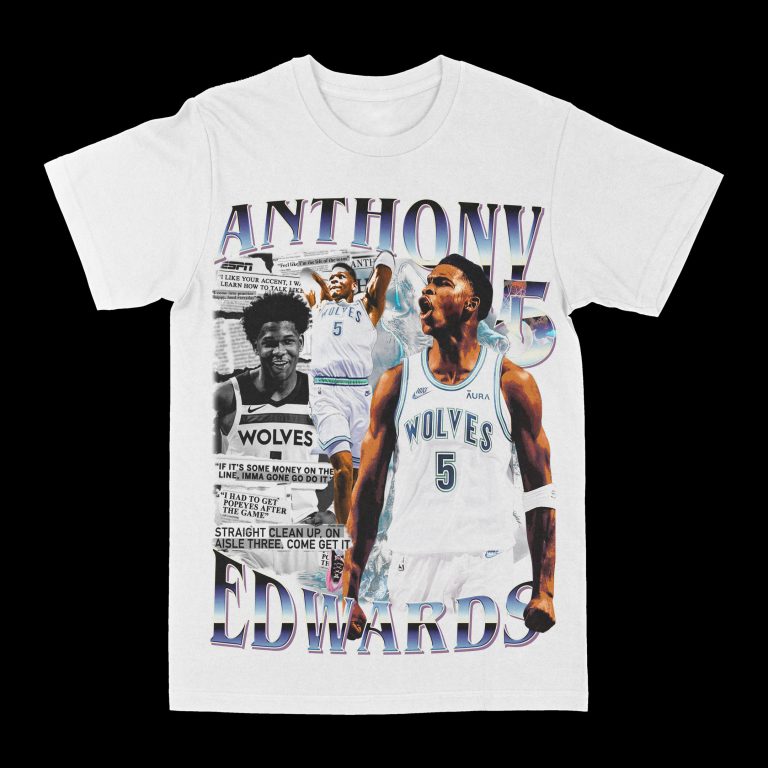 Anthony Edwards "Newspaper" Graphic Tee, Basketball T-shirt, Sport T-shirt