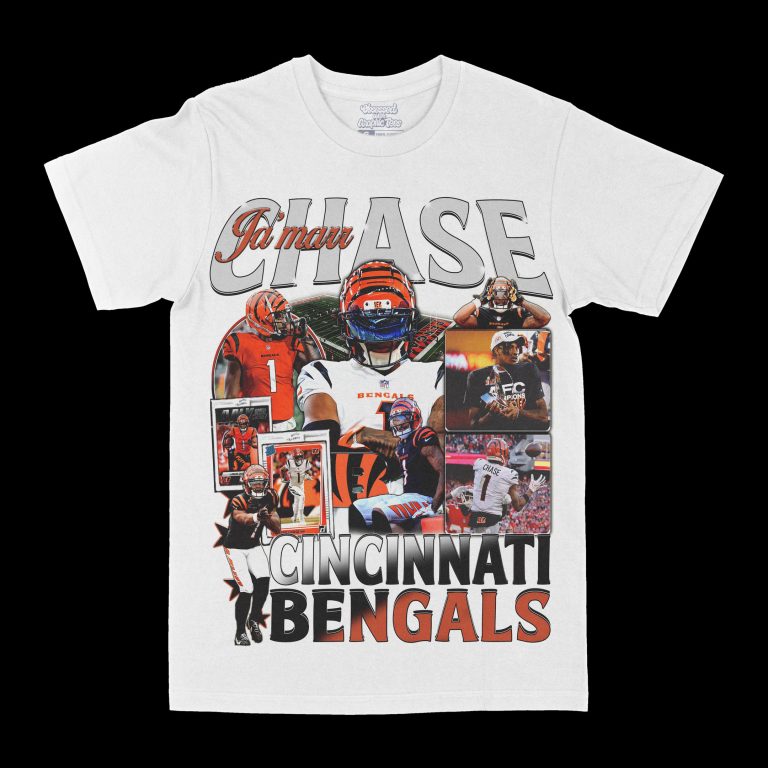 Jamar Chase "1" Graphic Tee, Football T-shirt, Sport T-shirt