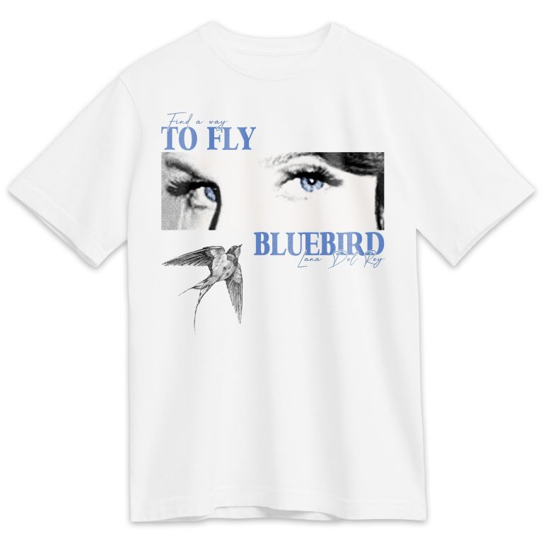 Lana Del Rey - Bluebird song lyrics, Pop Music T-shirt, Fan Merch
