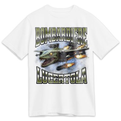Bombardiere Lucertola Memes T-shirt, Funny Graphic T-shirt, Italian Brainrot Shirt, Dank Memes Tshirt, Unhinged Clothes, Weird Tee, Oddly Specific