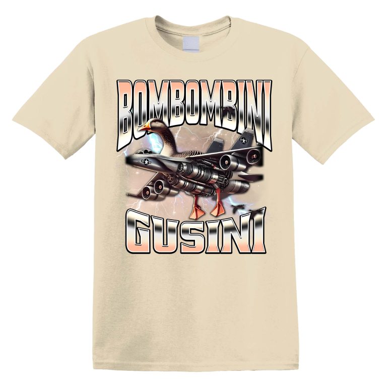 Bombombini Gusini Memes T-shirt, Funny Graphic T-shirt, Italian Brainrot Shirt, Dank Memes Tshirt, Unhinged Clothes, Weird Tee, Oddly Specific