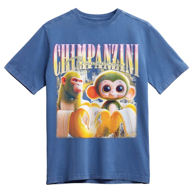 Chimpanzini Bananini Memes T-shirt, Funny Graphic T-shirt, Italian Brainrot Shirt, Dank Memes Tshirt, Unhinged Clothes, Weird Tee, Oddly Specific