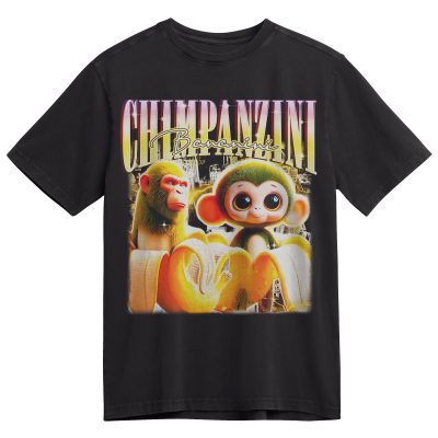 Chimpanzini Bananini Memes T-shirt, Funny Graphic T-shirt, Italian Brainrot Shirt, Dank Memes Tshirt, Unhinged Clothes, Weird Tee, Oddly Specific