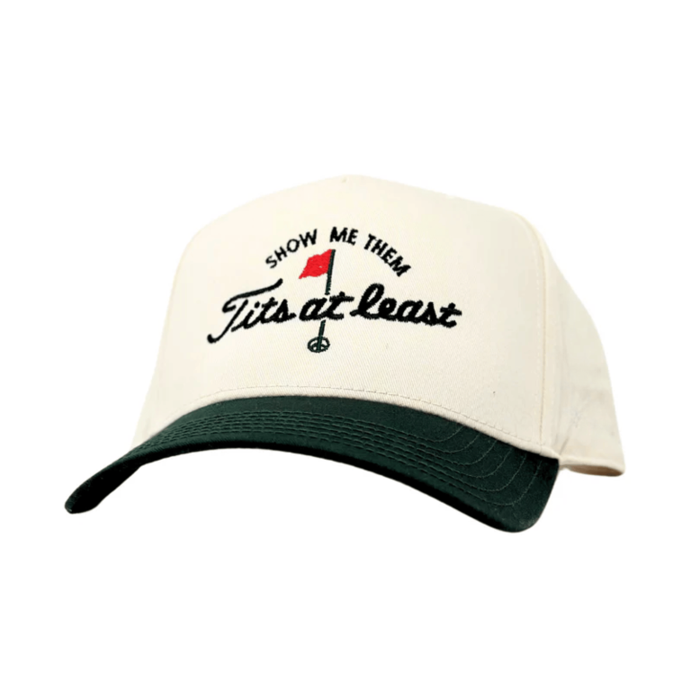 Show Me Them Tits Atleast Embroidered Baseball Cap