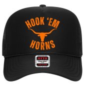 Hook Em Horns Texas Bull Head Trucker Hat