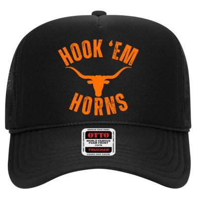 Hook Em Horns Texas Bull Head Trucker Hat