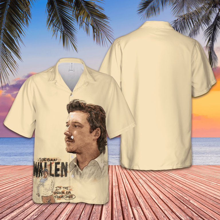 Morgan Wallen Hawaiian Short Sleeve Lapel Shirt Top TCM06