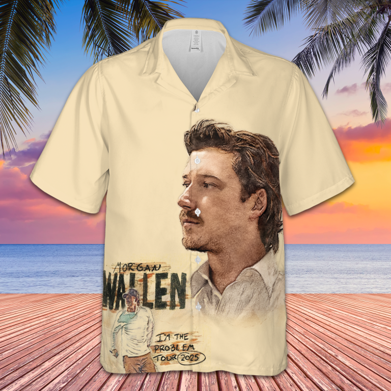 Morgan Wallen Hawaiian Short Sleeve Lapel Shirt Top TCM06