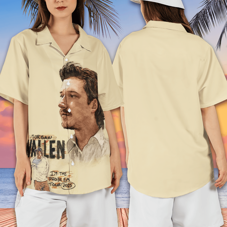 Morgan Wallen Hawaiian Short Sleeve Lapel Shirt Top TCM06
