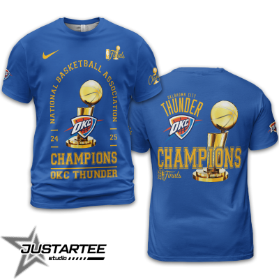 OKC Oklahoma City Thunder NBA Champions 2025 v2 T-shirt TOKC03