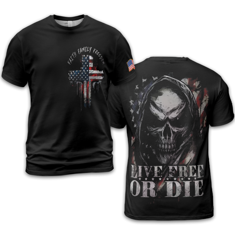 4th of July Independence Day Patriotic Flag Printed T-shirt TID45