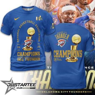 OKC Oklahoma City Thunder NBA Champions 2025 v2 T-shirt TOKC03