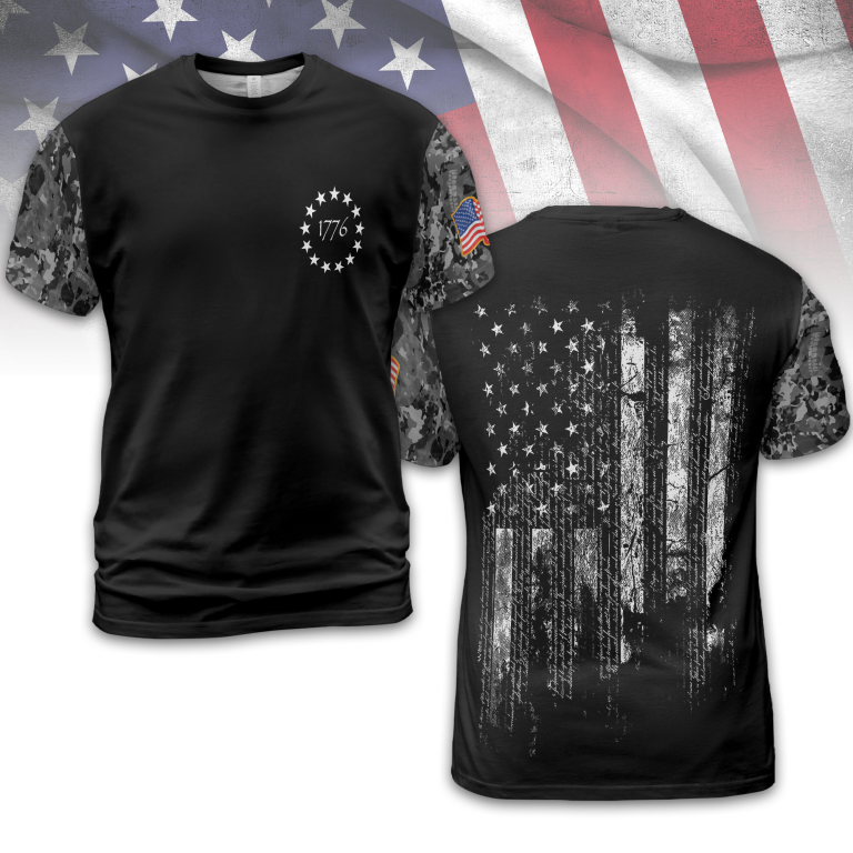 Men's Army Independence Day 3D Printed Top
