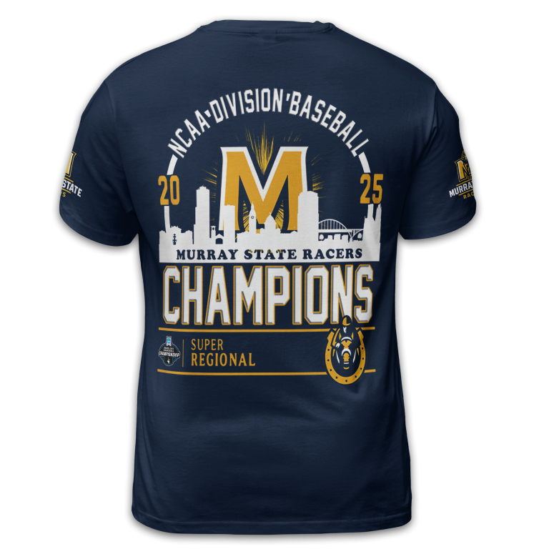 Special 2025 Super Regional Champions Murray State Baseball Tshirt – Navy TB03