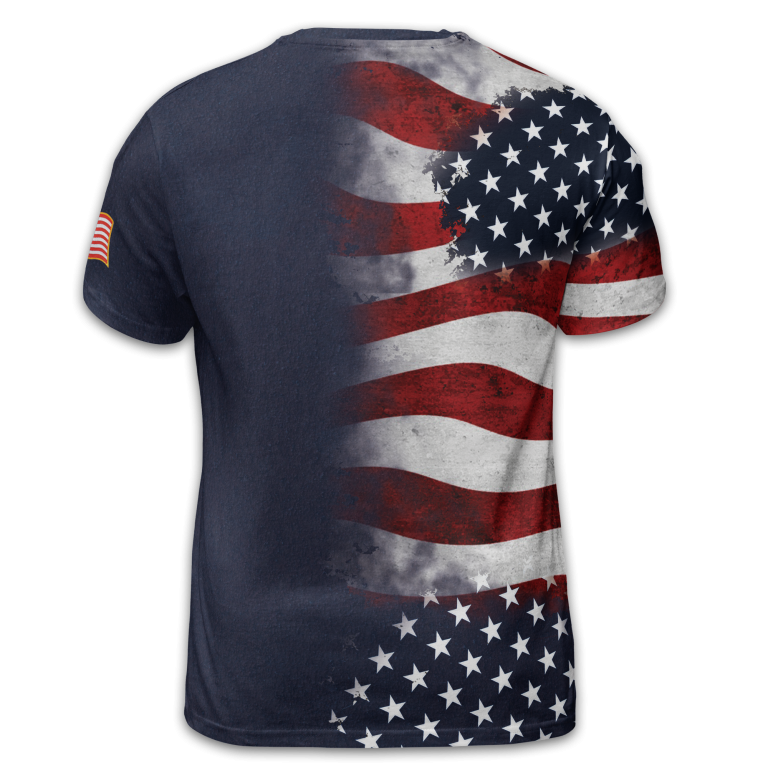 Men's Independence Day USA Flag Print Casual Tee