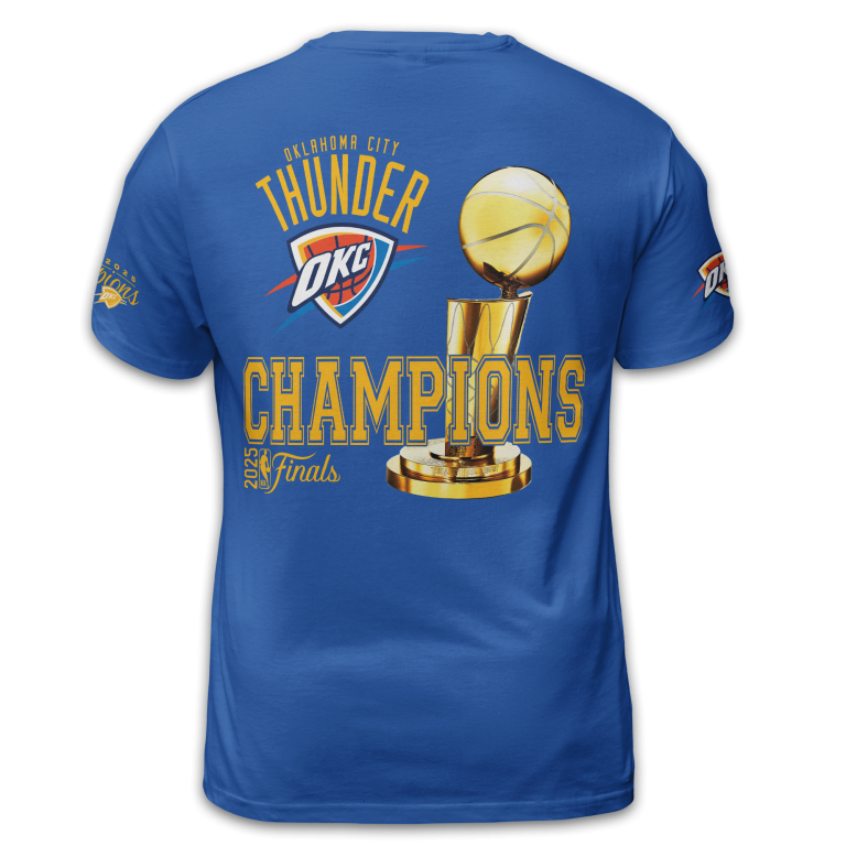 OKC Oklahoma City Thunder NBA Champions 2025 v2 T-shirt TOKC03