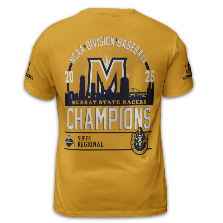 Special 2025 Super Regional Champions Murray State Baseball Tshirt – Yellow TB02
