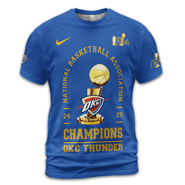 OKC Oklahoma City Thunder NBA Champions 2025 v2 T-shirt TOKC03