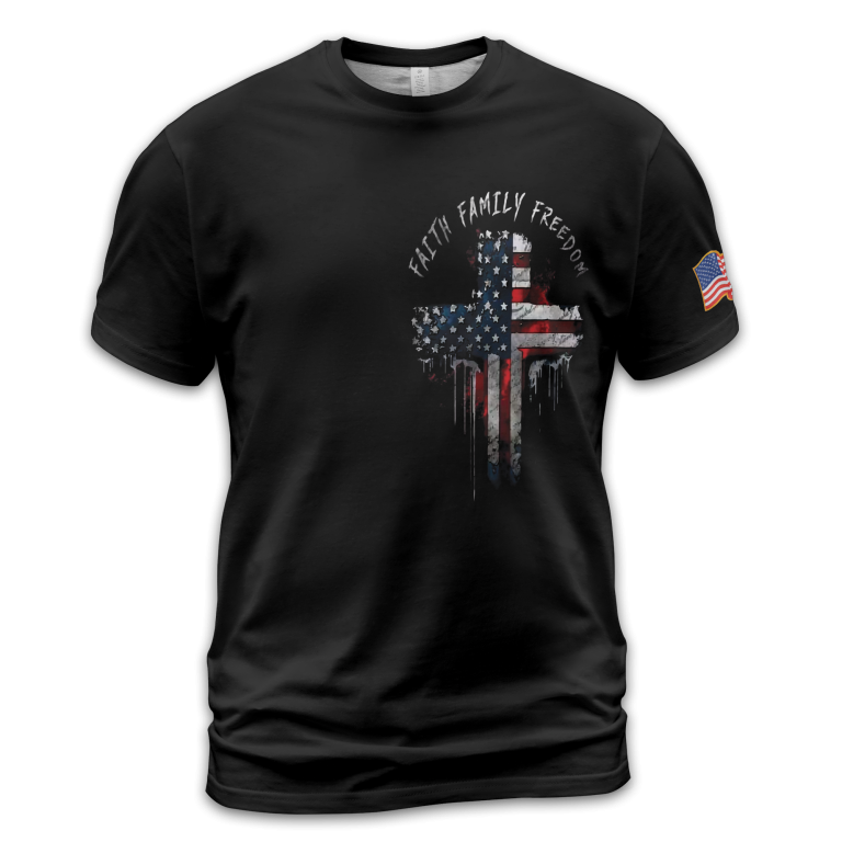 4th of July Independence Day Patriotic Flag Printed T-shirt TID45