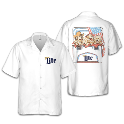 Dogs and Beer Coors light– 4th of July Patriotic Hawaiian Shirt for Men & Women AID02