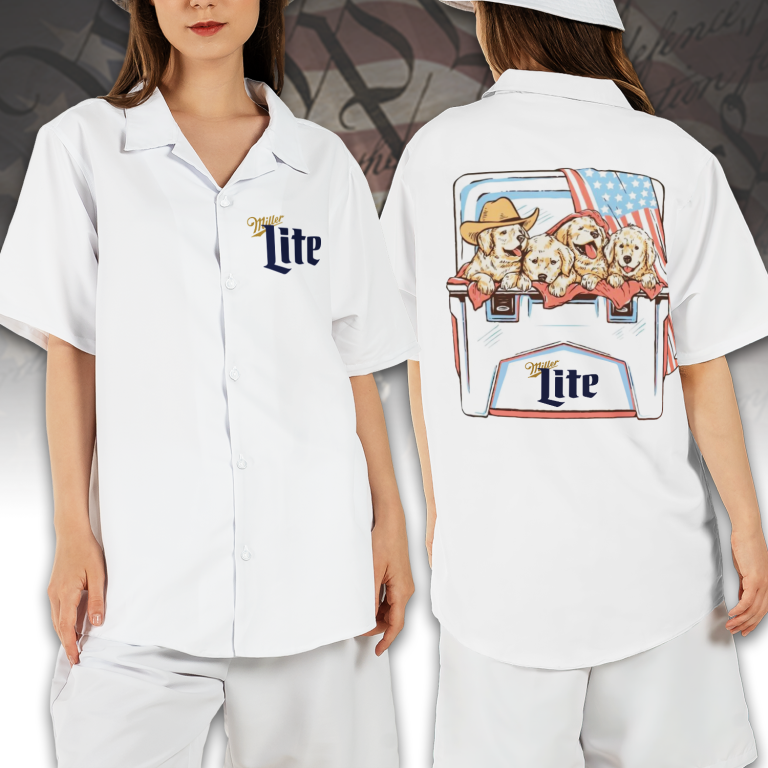 Dogs and Beer Coors light– 4th of July Patriotic Hawaiian Shirt for Men & Women AID02