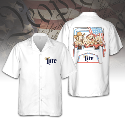 Dogs and Beer Coors light– 4th of July Patriotic Hawaiian Shirt for Men & Women AID02