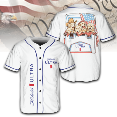 Dogs and Beer Michelob Ultra – 4th of July Patriotic Jersey for Men & Women AID14