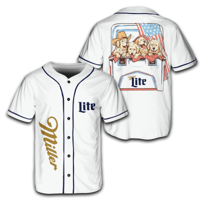 Dogs and Beer Miller – 4th of July Patriotic Jersey for Men & Women AID13