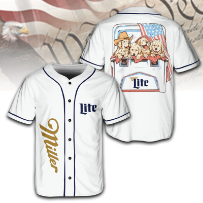 Dogs and Beer Miller – 4th of July Patriotic Jersey for Men & Women AID13