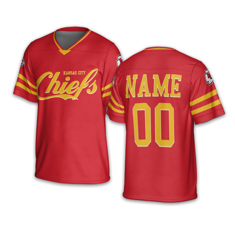 Premium Kansas City Chiefs Red Football Jersey TKC03