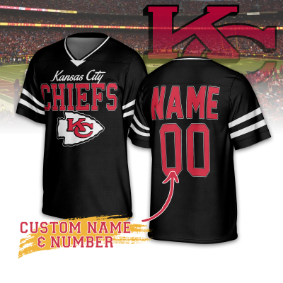 NFL Kansas City Chiefs Jersey Top - Black TKC01