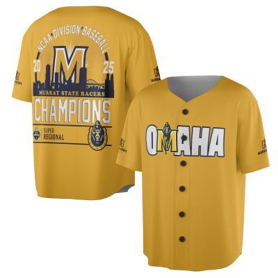 Special 2025 Super Regional Champions Murray State Baseball Jersey – Yellow TB05