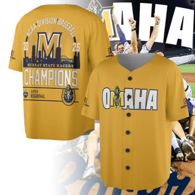 Special 2025 Super Regional Champions Murray State Baseball Jersey – Yellow TB05