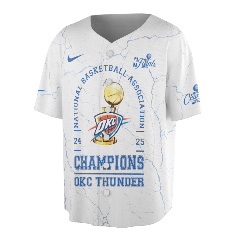 OKC Oklahoma City Thunder NBA Champions 2025 v2 Jersey AOKC06