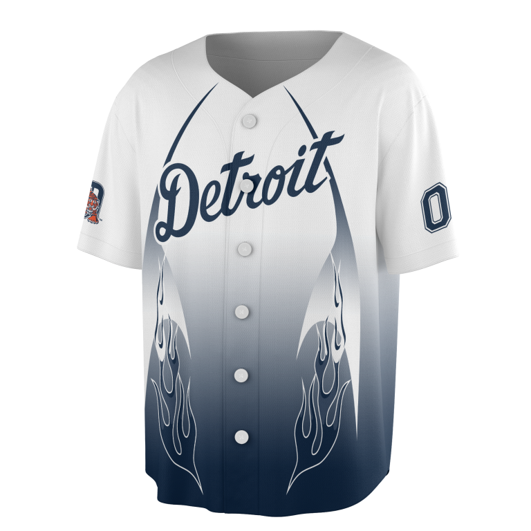 Detroit Tigers MLB Flame Personalized Jersey TDT01