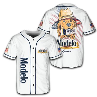 American Cool Dog with Modelo Jersey, 4th of July Patriotic USA Shirt TID35
