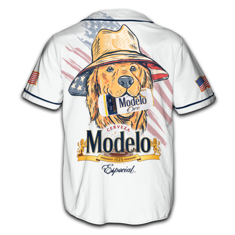 American Cool Dog with Modelo Jersey, 4th of July Patriotic USA Shirt TID35